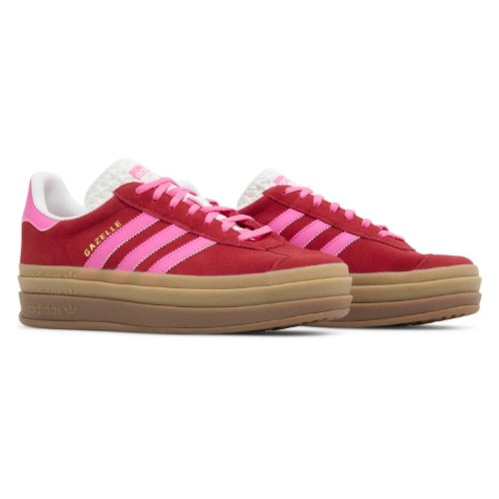 Adidas Gazelle Bold 'Collegiate Red Lucid Pink' NEW IN BOX WITH TAGS NEVER WORN